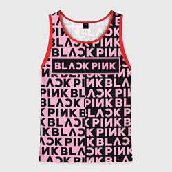 Майка-безрукавка мужская Blackpink - pink text, цвет: 3D-красный