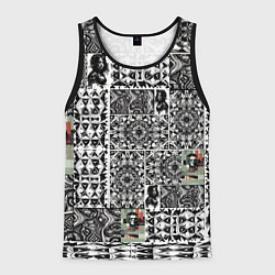 Майка-безрукавка мужская Орнамент древних цивилизаций, цвет: 3D-черный