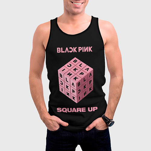 Мужская майка без рукавов Blackpink Square up / 3D-Черный – фото 3