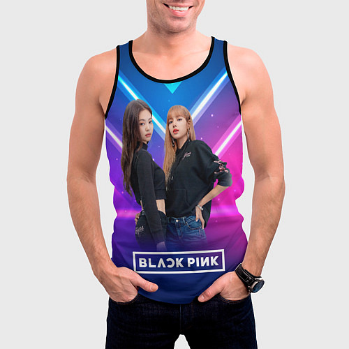 Мужская майка без рукавов Blackpink neon / 3D-Черный – фото 3