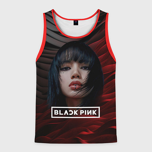 Мужская майка без рукавов Blackpink red and black / 3D-Красный – фото 1