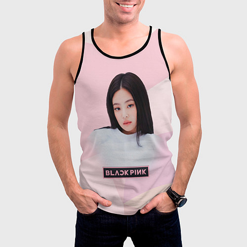 Мужская майка без рукавов Jennie Kim Blackpink / 3D-Черный – фото 3