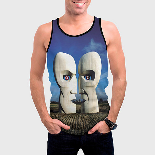 Мужская майка без рукавов Pink Floyd The Division Bell / 3D-Черный – фото 3