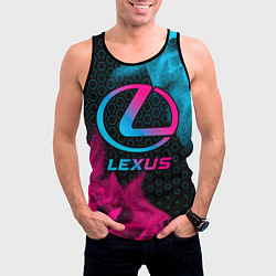 Майка-безрукавка мужская Lexus - neon gradient, цвет: 3D-черный — фото 2