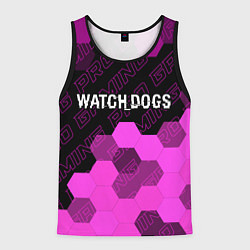 Майка-безрукавка мужская Watch Dogs pro gaming: символ сверху, цвет: 3D-черный