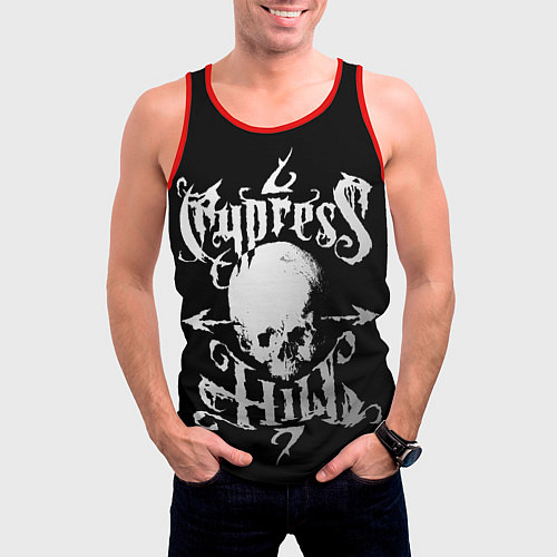 Мужская майка без рукавов Cypress hill - skull arrows / 3D-Красный – фото 3