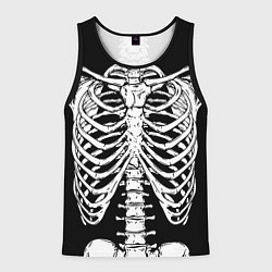 Майка-безрукавка мужская Skeleton ribs, цвет: 3D-черный