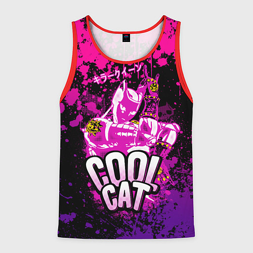 Мужская майка без рукавов Jo Jo - Королева убийца cool cat / 3D-Красный – фото 1