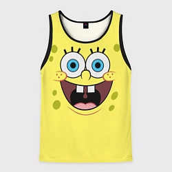 Майка-безрукавка мужская Губка Спанч Боб, цвет: 3D-черный