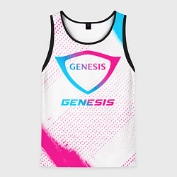 Майка-безрукавка мужская Genesis neon gradient style, цвет: 3D-черный