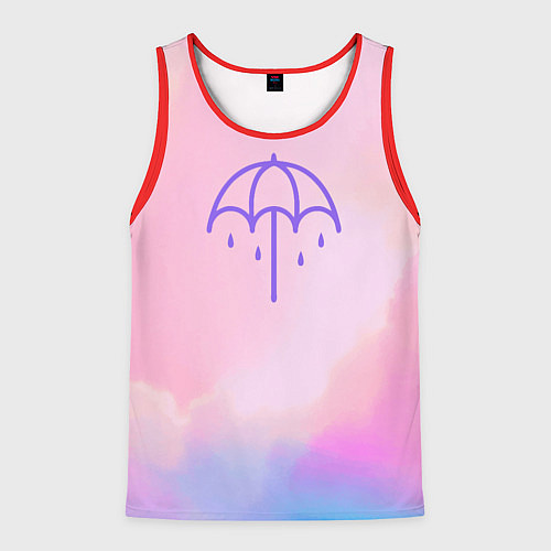 Мужская майка без рукавов Bring Me The Horizon Umbrella / 3D-Красный – фото 1