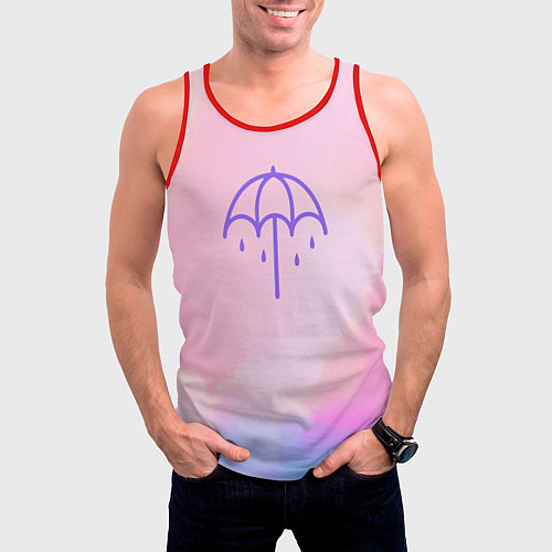 Мужская майка без рукавов Bring Me The Horizon Umbrella / 3D-Красный – фото 3