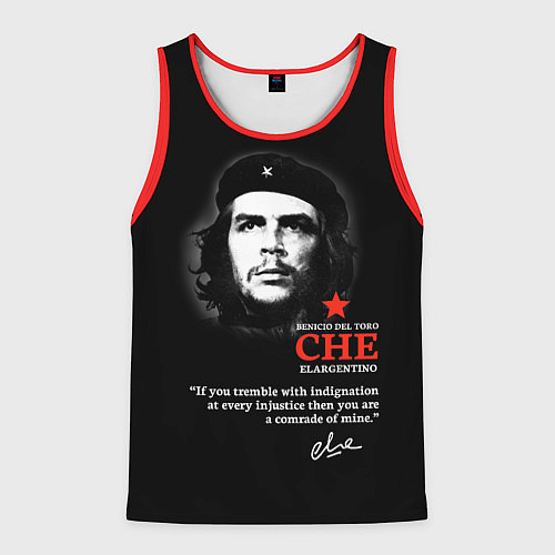 Мужская майка без рукавов Che Guevara автограф / 3D-Красный – фото 1