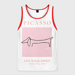 Майка-безрукавка мужская Собака - Пабло Пикассо, цвет: 3D-красный