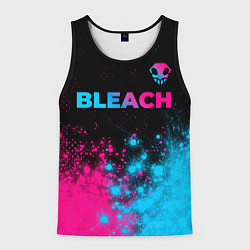 Майка-безрукавка мужская Bleach - neon gradient: символ сверху, цвет: 3D-черный