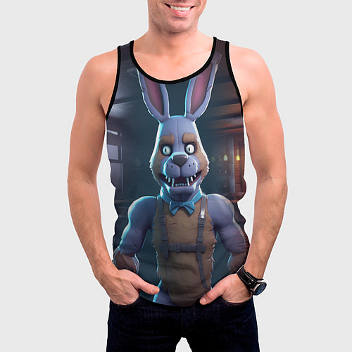 Мужская майка без рукавов Электрический Бонни / 3D-Черный – фото 3