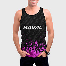 Майка-безрукавка мужская Haval pro racing: символ сверху, цвет: 3D-черный — фото 2