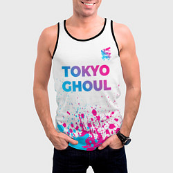 Майка-безрукавка мужская Tokyo Ghoul neon gradient style: символ сверху, цвет: 3D-черный — фото 2