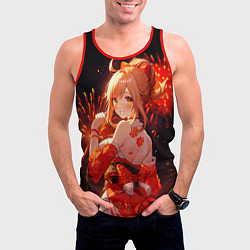 Майка-безрукавка мужская Ёимия - фейервеки, цвет: 3D-красный — фото 2
