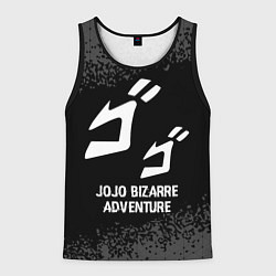Майка-безрукавка мужская JoJo Bizarre Adventure glitch на темном фоне, цвет: 3D-черный