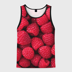 Майка-безрукавка мужская Малина - паттерн, цвет: 3D-черный