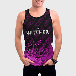 Майка-безрукавка мужская The Witcher pro gaming: символ сверху, цвет: 3D-черный — фото 2