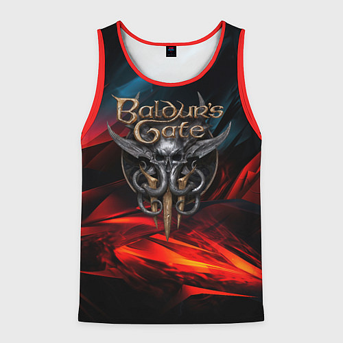Мужская майка без рукавов Baldurs Gate 3 logo / 3D-Красный – фото 1