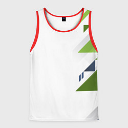 Майка-безрукавка мужская Геометрическая абстракция вектор, цвет: 3D-красный