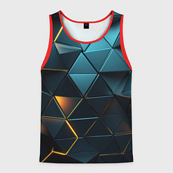 Майка-безрукавка мужская Объемные частицы с подсветкой, цвет: 3D-красный