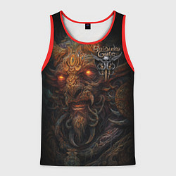 Майка-безрукавка мужская Baldurs Gate 3 logo demon, цвет: 3D-красный
