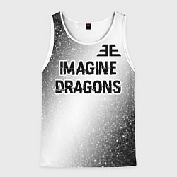 Майка-безрукавка мужская Imagine Dragons glitch на светлом фоне: символ све, цвет: 3D-белый