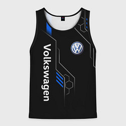 Майка-безрукавка мужская Volkswagen - blue technology, цвет: 3D-черный