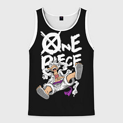 Майка-безрукавка мужская One piece - gear 5 luffy, цвет: 3D-белый