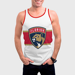 Майка-безрукавка мужская Florida panthers - uniform - hockey, цвет: 3D-красный — фото 2