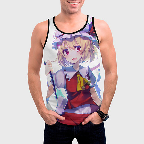Мужская майка без рукавов Touhou Project Фландр Скарлет / 3D-Черный – фото 3