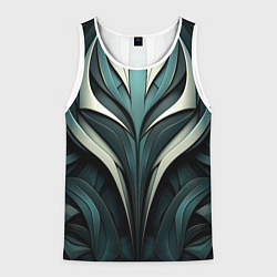 Майка-безрукавка мужская Абстрактные узор в виде лица, цвет: 3D-белый