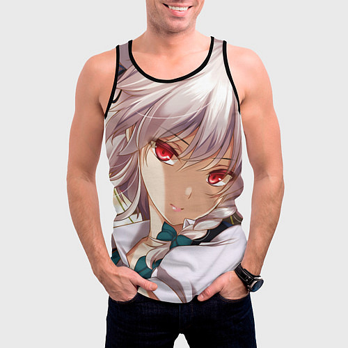 Мужская майка без рукавов Touhou Project Sakuya Izayoi / 3D-Черный – фото 3