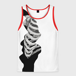 Майка-безрукавка мужская Скелет под одеждой, цвет: 3D-красный