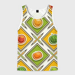 Мужская майка без рукавов Fruits and berries pattern