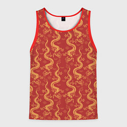 Майка-безрукавка мужская Символ года дракон, цвет: 3D-красный