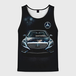 Майка-безрукавка мужская Mercedes Benz, цвет: 3D-черный