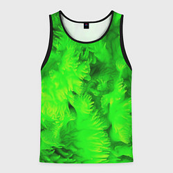 Майка-безрукавка мужская Green abstract texture, цвет: 3D-черный