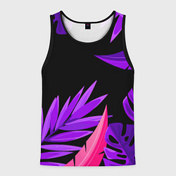 Майка-безрукавка мужская Floral composition - neon, цвет: 3D-черный