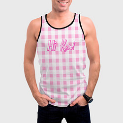 Майка-безрукавка мужская Hi Ken - фраза и костюм Барби, цвет: 3D-черный — фото 2