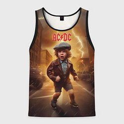 Майка-безрукавка мужская ACDC boy, цвет: 3D-черный