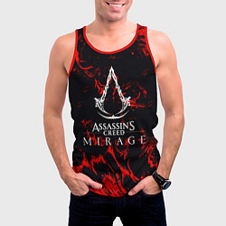 Майка-безрукавка мужская Assassins Creed кровь тамплиеров, цвет: 3D-красный — фото 2