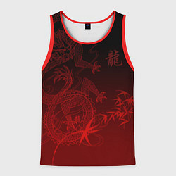 Майка-безрукавка мужская Дракон в градиенте, цвет: 3D-красный