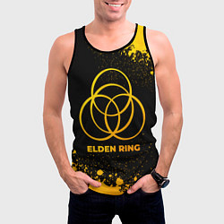 Майка-безрукавка мужская Elden Ring - gold gradient, цвет: 3D-черный — фото 2
