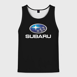 Майка-безрукавка мужская Subaru sport auto car, цвет: 3D-черный