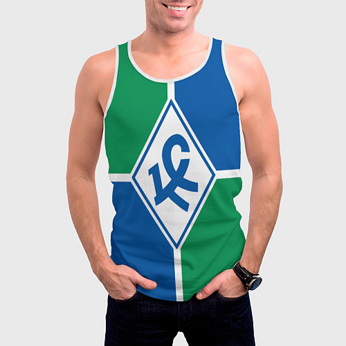 Мужская майка без рукавов Самарские крылья советов / 3D-Белый – фото 3